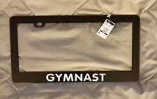   GYMNAST  Sports Steel License Plate Frame Car SUV 12" x 6" Standard Size NWT 