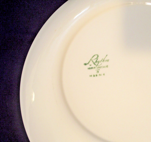 Homer Laughlin China "RHYTHM" MCM 10 1/8" DINNER PLATES J56N4 VTG USA Lot 4 - Picture 15 of 15