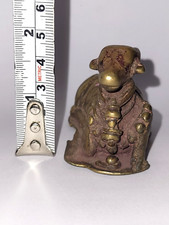 ANTIQUE TRADITIONAL INDIAN BRONZE STATUE NANDI VAHANA GOD SHIVA COLLECTIBLE #A3