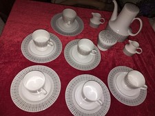 Kaffeeservice 6 Personen Rosenthal Porzellan Composition Secunda Grau Tapio