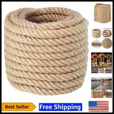 Versatile 50 Feet Manila Rope, 3/4 Inch - Ideal for Camping and Marine Projects