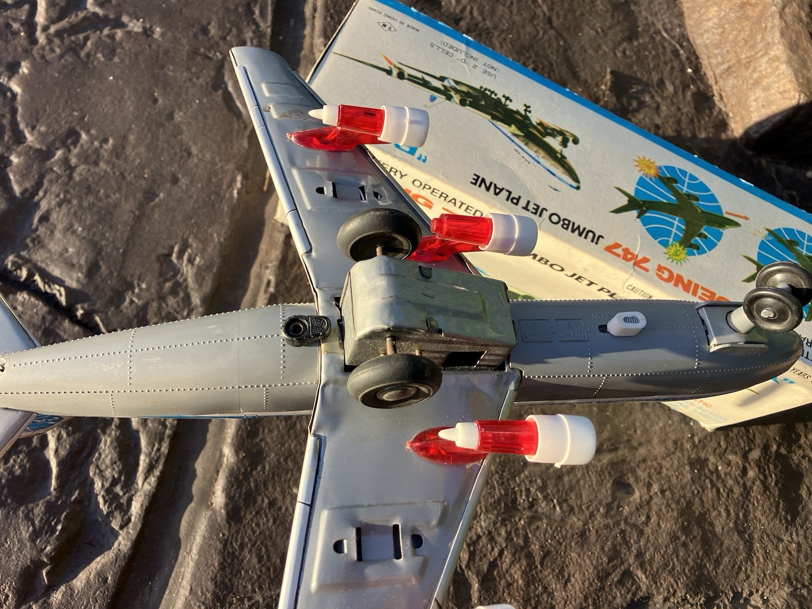 Pan Am Air Tin Toy Boeing 747 Battery Operated Jet Japan Lithograph original box