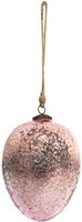 Clayre & Eef 6GL3526L Weihnachtskugel Rosa Ø 10X16 Cm