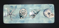 Dash of That Beach/Ocean Platter Tray 16" x 6" Heavy Ceramic 