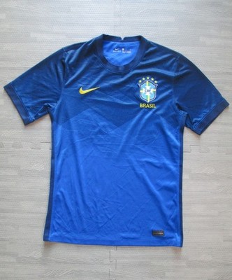 Nike Brasilien Auswärtstrikot Herren Small blau Dri Fit 2020/21 CD0688-427 CBF Badge