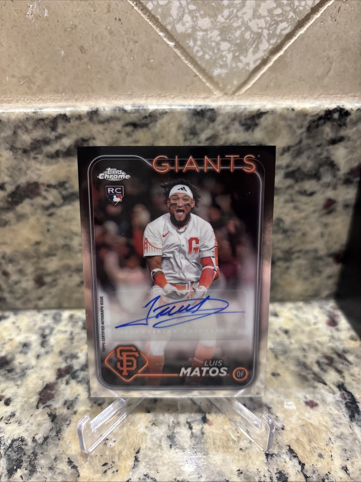 2024 Topps Chrome Update Series Autographs Luis Matos Rc Auto #AC-LM Giants