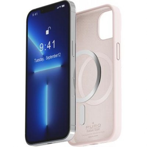 Coque silicone iPhone 14 Pro rose pour éviter les rayures et chutes