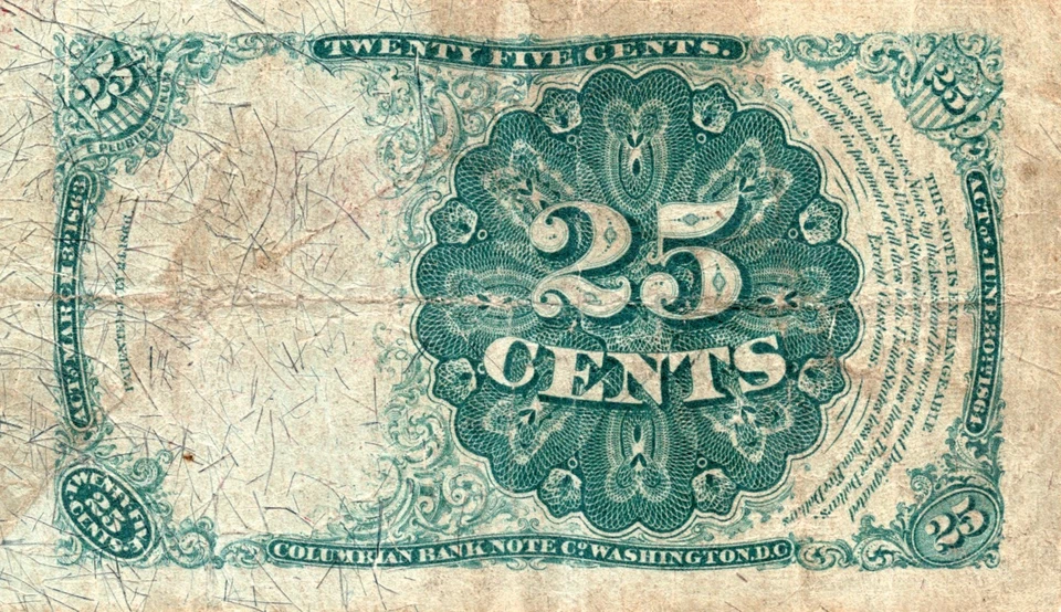1874 - United States Fractional - 25C Twenty Five Cents Note - Image 2 of 2