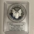 1986-S American Silver Eagle Cameron Reagan Signed PR69 DCAM PCGS