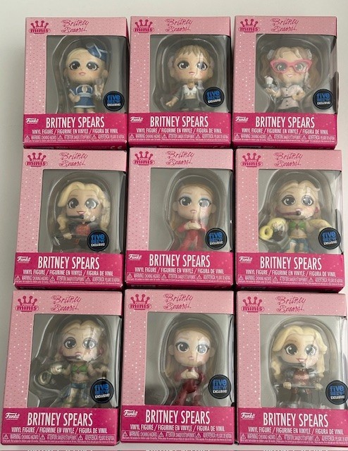 Britney Spears Funko Mini Complete Set (9) with Display Box