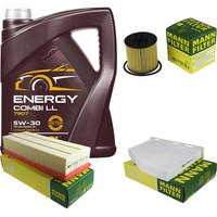 Inspektionspaket 5L Mannol Energy 5W-30 FüR VW Touran 1.4 TSI Tiguan Golf Plus