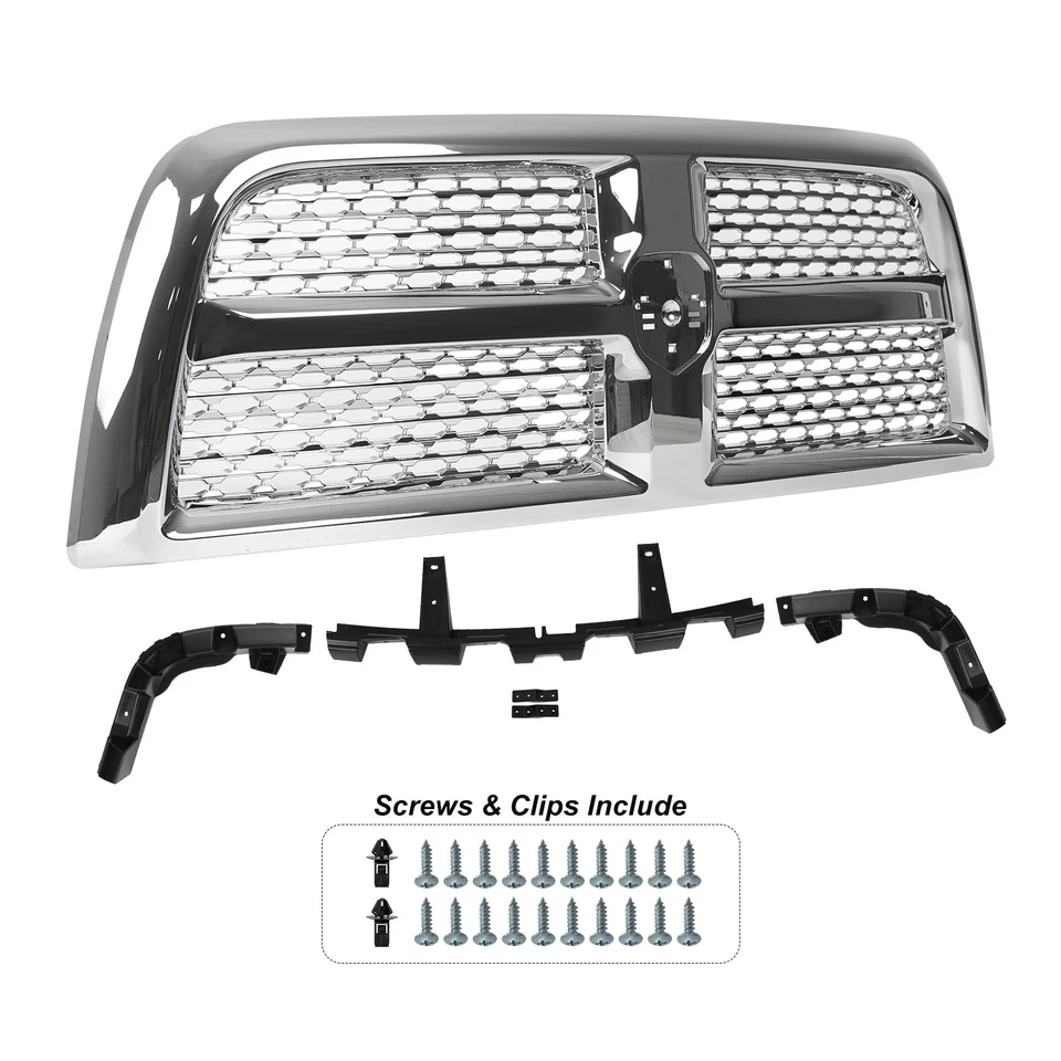 Front Bumper Grille Grill For 2010-2018 Ram 2500/3500 Chrome 68147353AA - Image 3 of 4