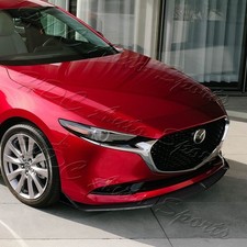 For 19-26 Mazda 3 Mazda3 Sedan Carbon Fiber Front Bumper Lip Spoiler Splitter
