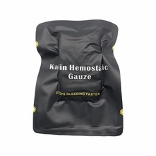 Hemostatic Kaolin Gauze Combat Emergency Trauma Z-Fold Soluble For Ifak Tactical