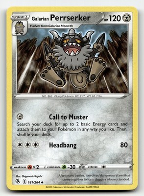 Galarian Perrserker Fusion Strike 181/264