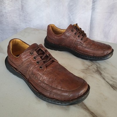 Lobo Solo Exotic Ostrich Quill Oxfords Mens Size 9 Brown Comfort Casual Sneakers
