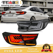 Clear Led Tail Light Fits 2018-2022 Honda Accord Sedan W Sequential Rear Lights