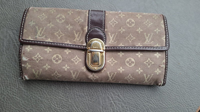 LOUIS VUITTON  Geldbörse Sarah IDYLLE  Long Wallet Mini Lin gebrauchter Zustand