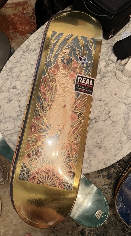 Ishod Wair Real Skateboard Deck Gold Foil