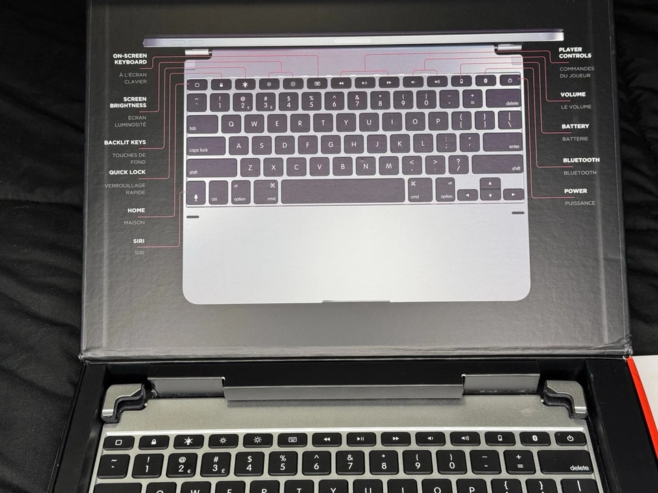 Teclado Inalámbrico BRYDGE para iPad Pro de 12.9" 3ª Generación (Plateado) Sin Cable de Carga Usbc Foto 4 de 4