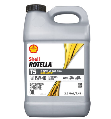 T5 Synthetic Blend 15W-40 Diesel Engine Oil, 2.5 Gallon, Engine Cleanliness
