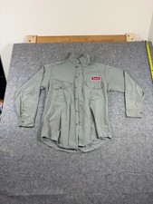 VTG Sears Gray Mechanic Uniform Long Sleeve Shirt Men's M