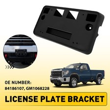 Fit Gmc Sierra 2500hd Black Front Bumper License Plate Holder Bracket 84186107 Fit Gmc Sierra 2500hd Black Front Bumper License Plate Holder Bracket 84186107