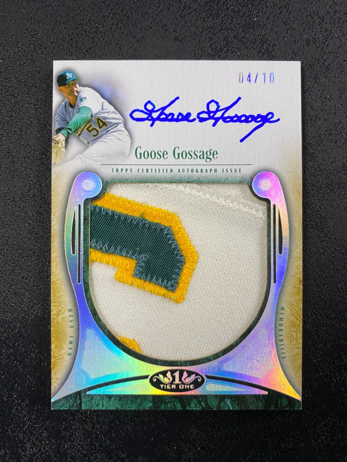 2026 Topps Tier One Goose Gossage Auto Prodigious Patch 04/10 APP-GG G626 view 1