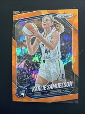 2025 Panini Prizm WNBA #102 Karlie Samuelson Orange Cracked Ice - Minnesota Lynx