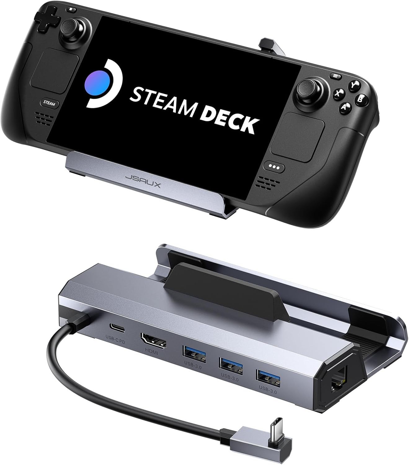 JSAUX Steam Deck Dock 4K@120Hz(6-in-1), Docking Station for Steam Deck OLED/ROG