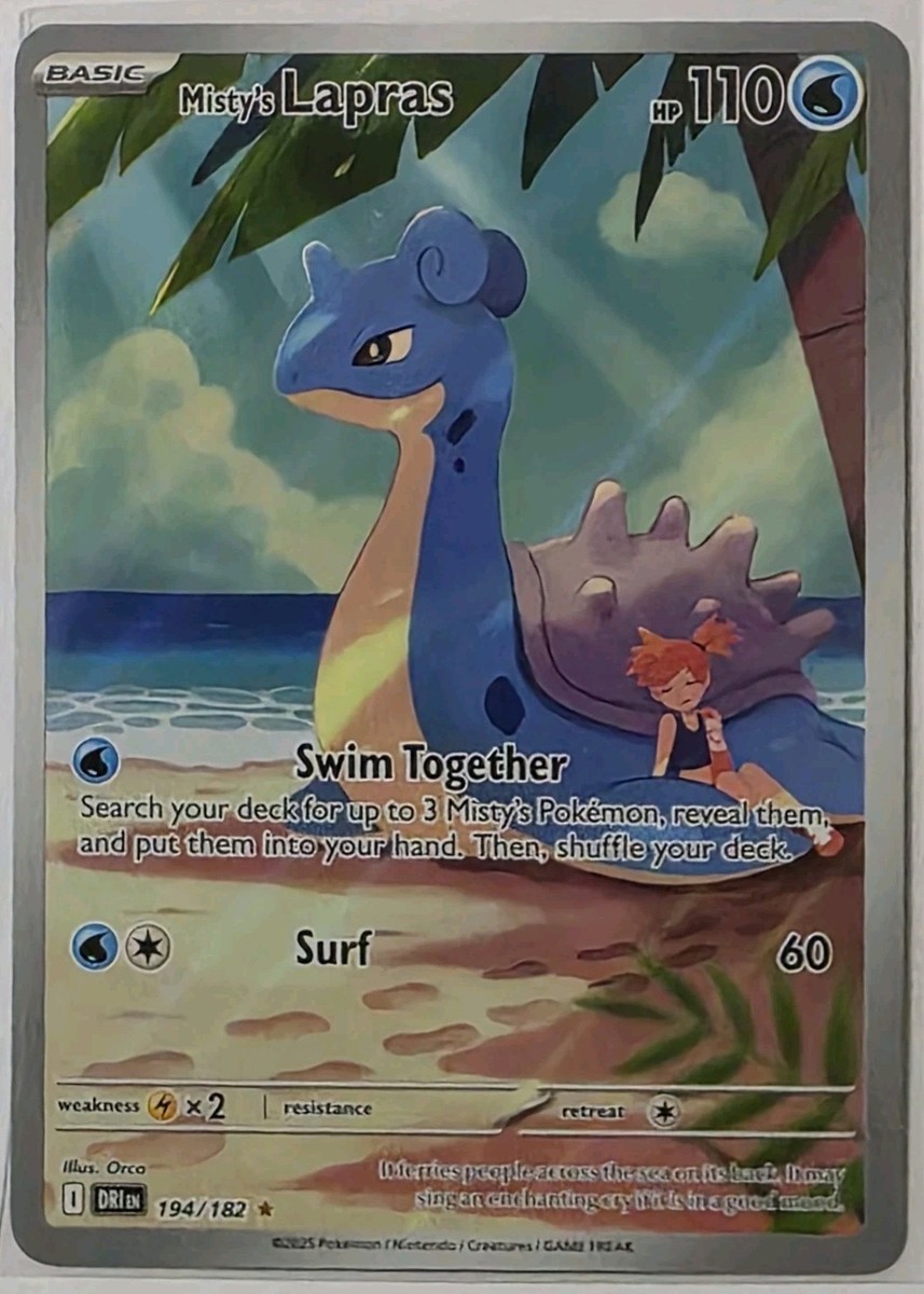 Misty's Lapras 194/182 Illustration Rare Pokemon SV Destined