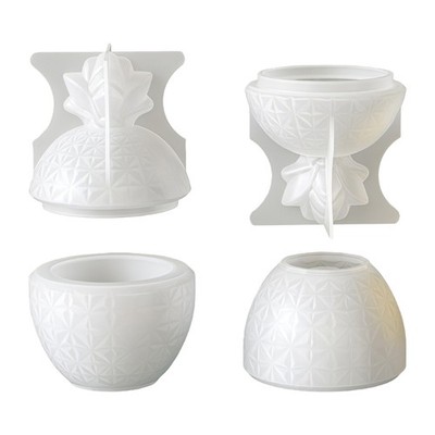 Easy Releasing Silicone Mold Pineapple Shape for Making Decorative Jars