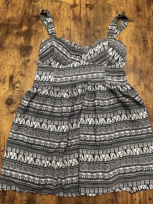Vintage B. Darlin Tribal Print Fit & Flare Mini Dress #134