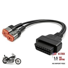 Motorcycle OBD2 Scanner Adapter for 2 in 1 4Pin 6Pin Adapter Cable for Harley