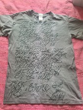 Red Hot Chilli Peppers Blood Sugar Set List Tshirt Grey Rare Small