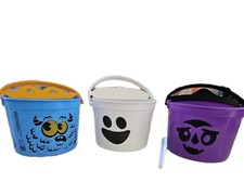 Lot Of 4 - McDonald's Halloween Bucket Pail Classic Boo Buckets Happy Meal
