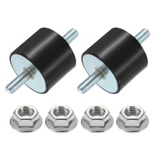2Pcs M10 x 27mm Rubber Mounts 40 x 50mm Rubber Vibration Isolator with Nuts