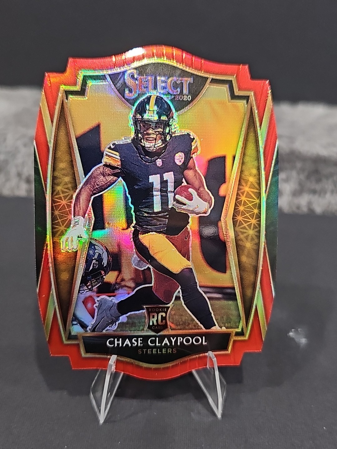 2020 Panini Select - Premier Level Chase Claypool #170 Red Prizm Die-Cut (RC)