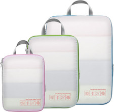 Compression Packing Cubes for Travel Women - Lightweight Luggage Organizers Bag