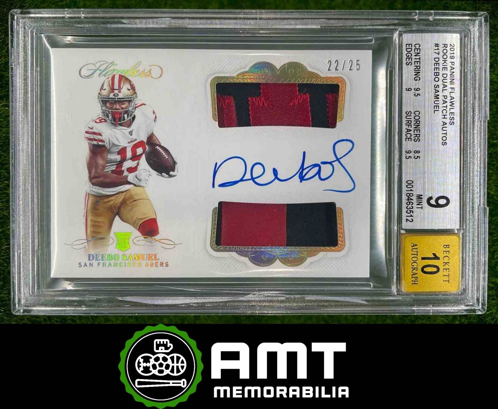 Deebo Samuel Panini Flawless Rookie Dual Patch Autographs #DPADS Base