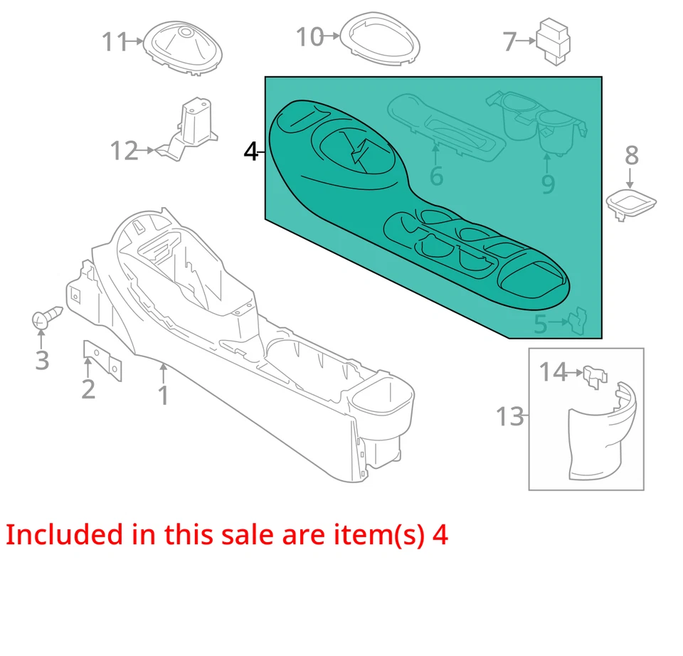 Portavasos Nissan Juke 2011-17 (consola central delantera) negro usado OEM 96931 1KK0A Foto 4 de 4