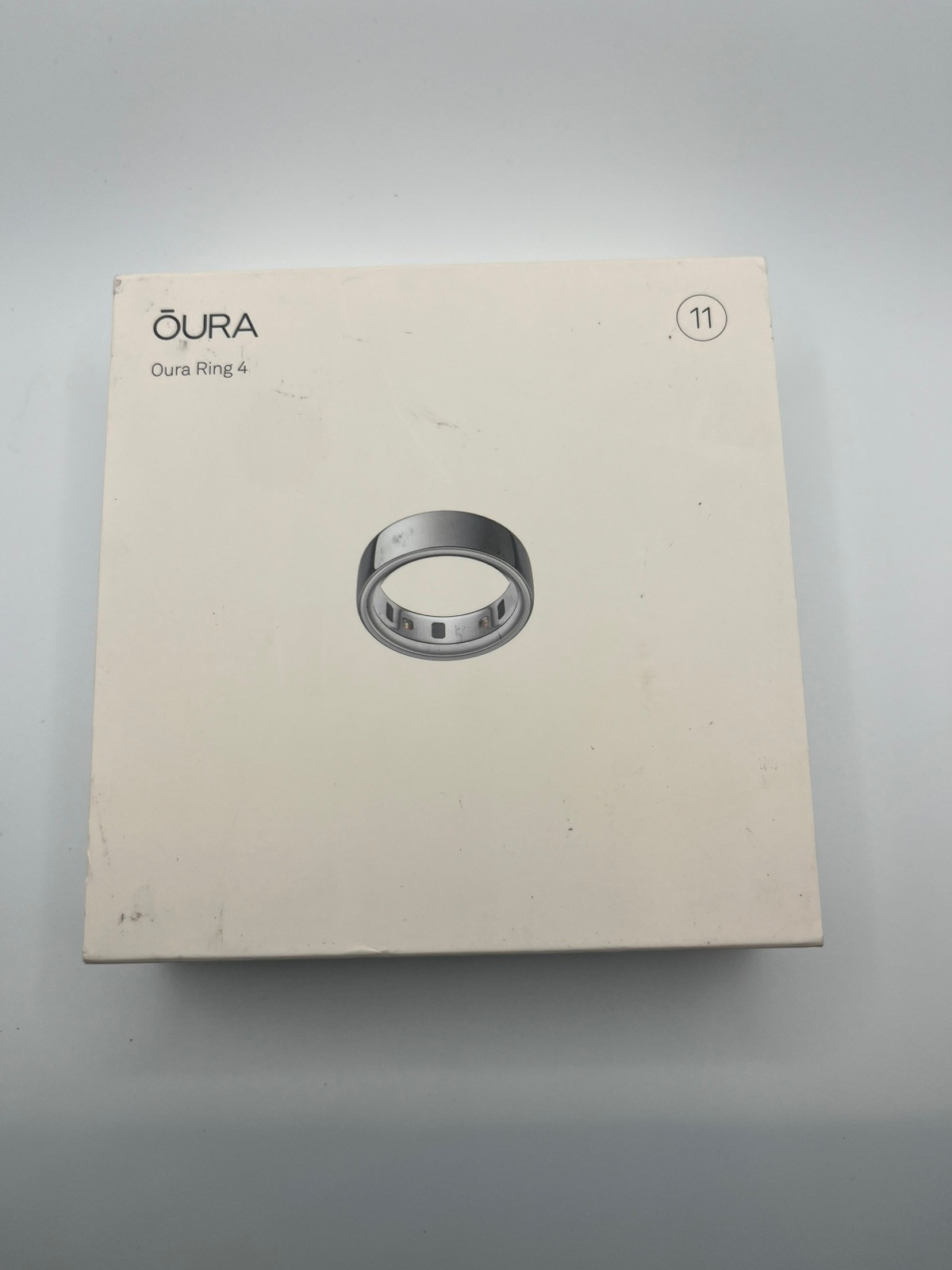 Oura Ring Gen 4 Silver Size 11 Smart Ring Open Box Condition