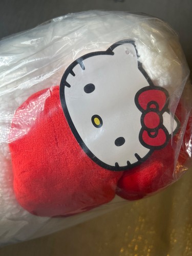 New! Hello Kitty Sherpa Plush Pillow Sanrio 14x18 in Head &Bow Soft Decorative - Picture 5 of 5