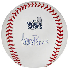 Aaron Boone Yankees CX Authentic Autographed 2024 World Series Logo Baseball
