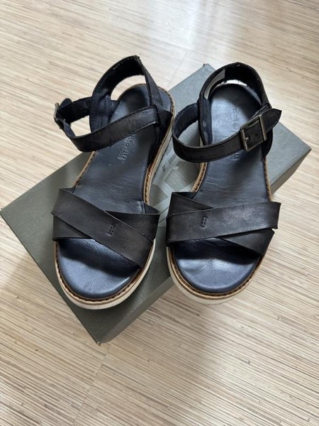 Women Timberland Sandals Navy Leather 6