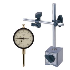 Mitutoyo 64PKA079 Magnetic Stand With Dial Indicator, 1" Travel, 0.001"