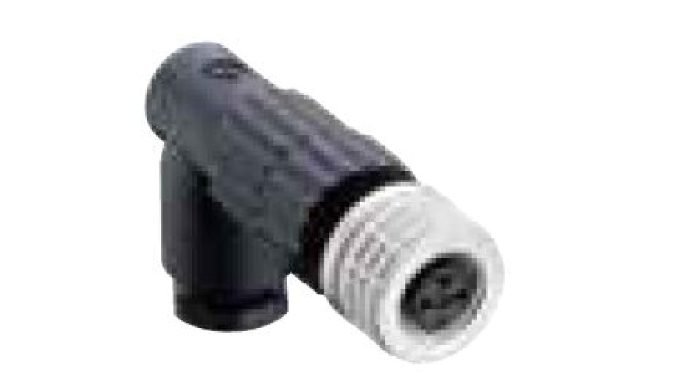 Cable socket angle M8 female terminal cage relief 3-pin ELWIKA 3008V /T2UK