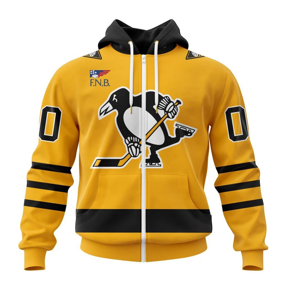 Sudadera con Capucha Personalizada Pittsburgh Penguins 2025/26 Tercer Diseño Foto 3 de 4