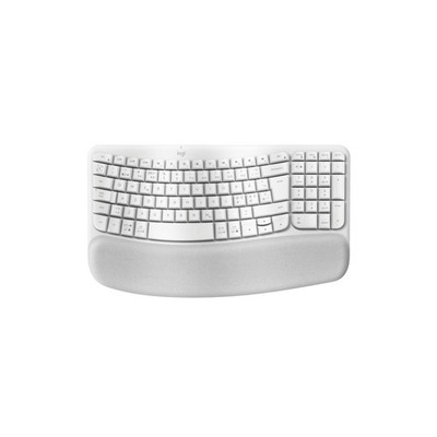 Logitech Wave Keys kabellose ergonomische Tastatur - Weiß, Skandinavisches QWERT