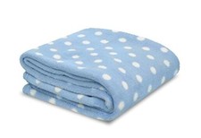 Plush Toddler Blanket 1 Count Pack of 1 Blue Dot